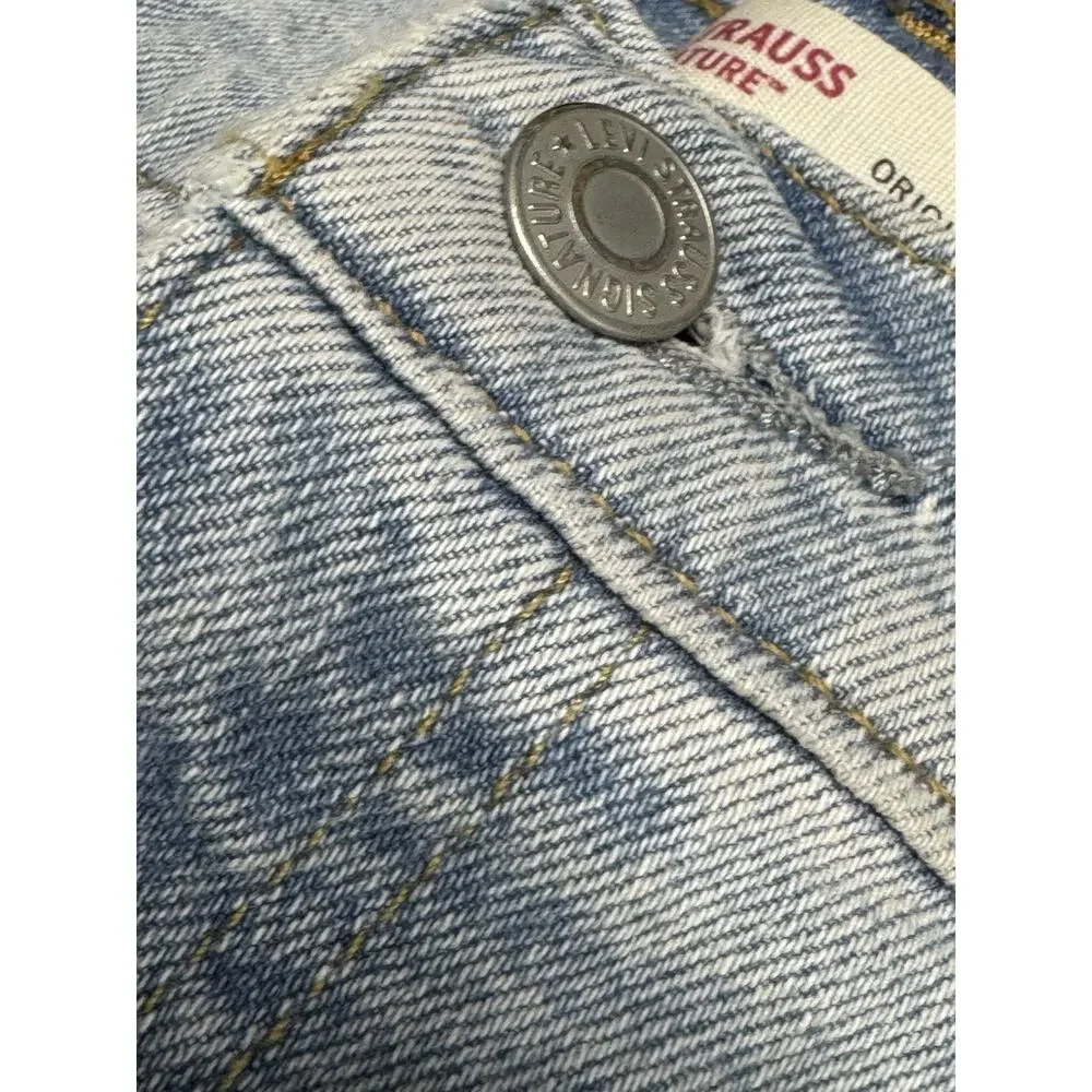 NWT Levi's Signature Women's Vintage Original 14 W32 Blue Denim Shorts Casual - Picture 3 of 10